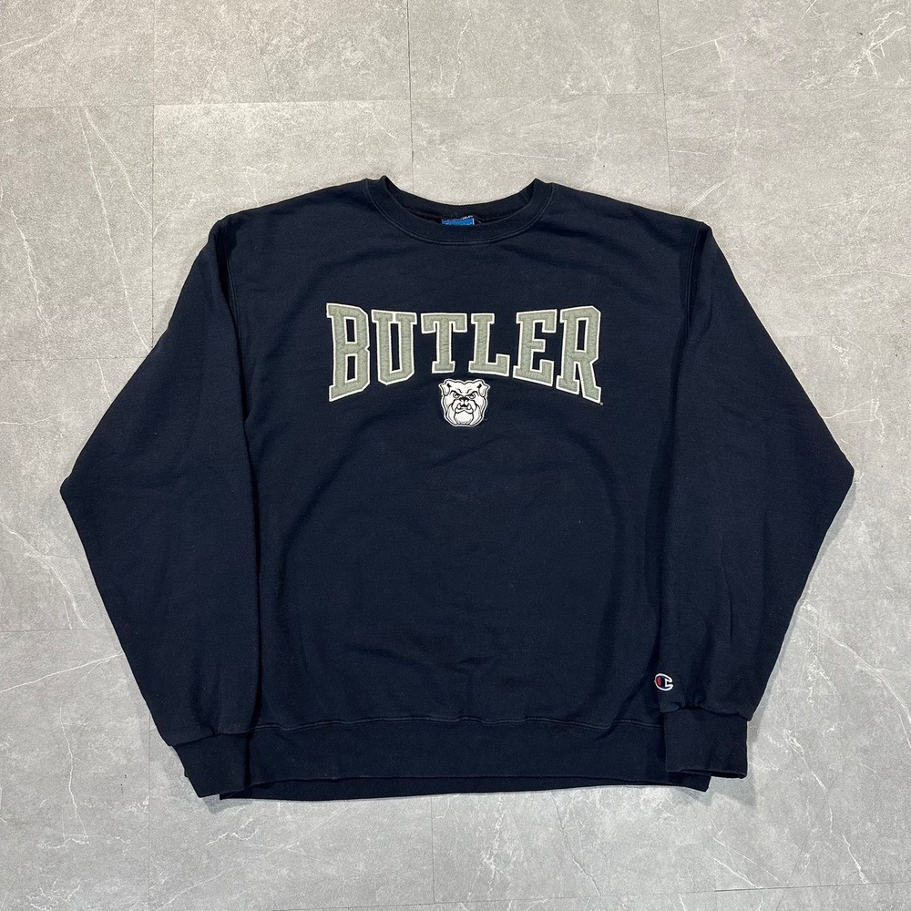 Champion Butler Bulldogs Eco Fleece Sweatshirt Navy Blue XL Mens Crewneck